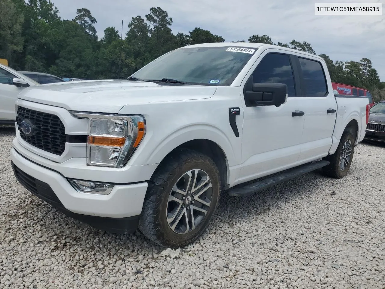 2021 Ford F150 Supercrew VIN: 1FTEW1C51MFA58915 Lot: 54554404