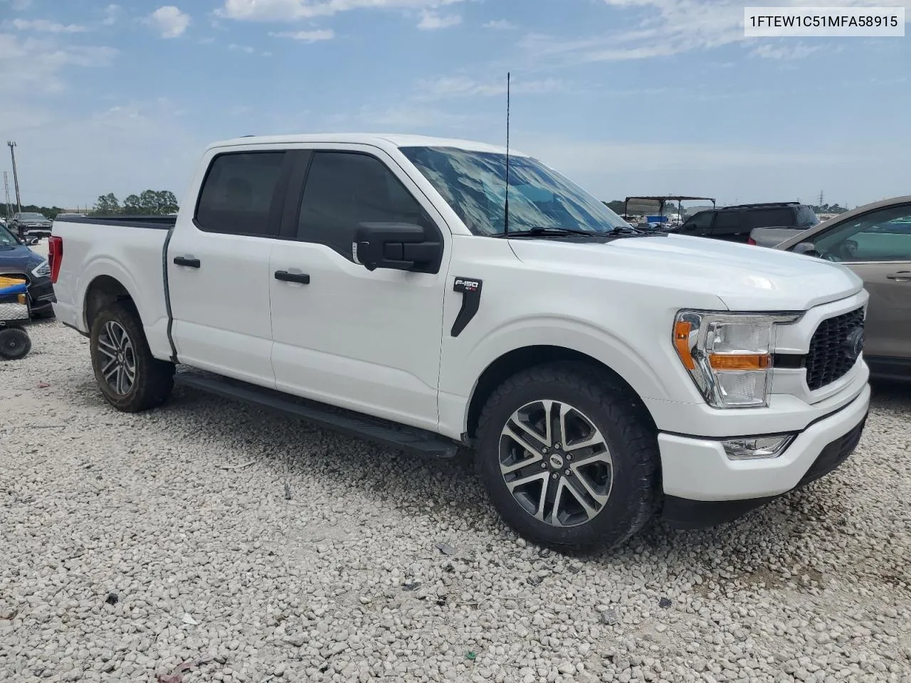 2021 Ford F150 Supercrew VIN: 1FTEW1C51MFA58915 Lot: 54554404