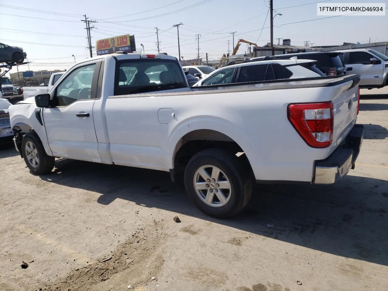 2021 Ford F150 VIN: 1FTMF1CP4MKD46934 Lot: 59258464