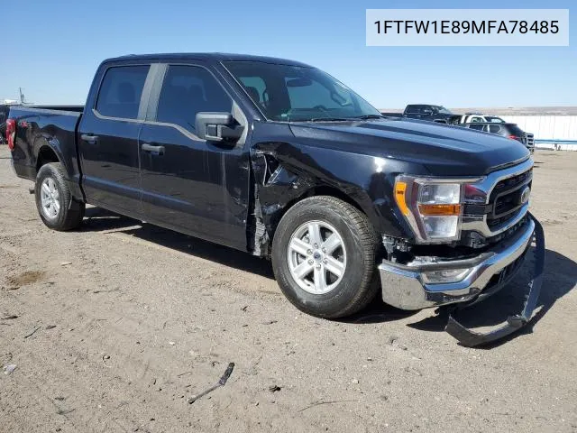 2021 Ford F150 Supercrew VIN: 1FTFW1E89MFA78485 Lot: 59827024