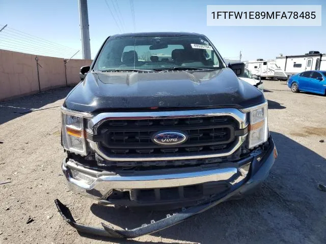 2021 Ford F150 Supercrew VIN: 1FTFW1E89MFA78485 Lot: 59827024