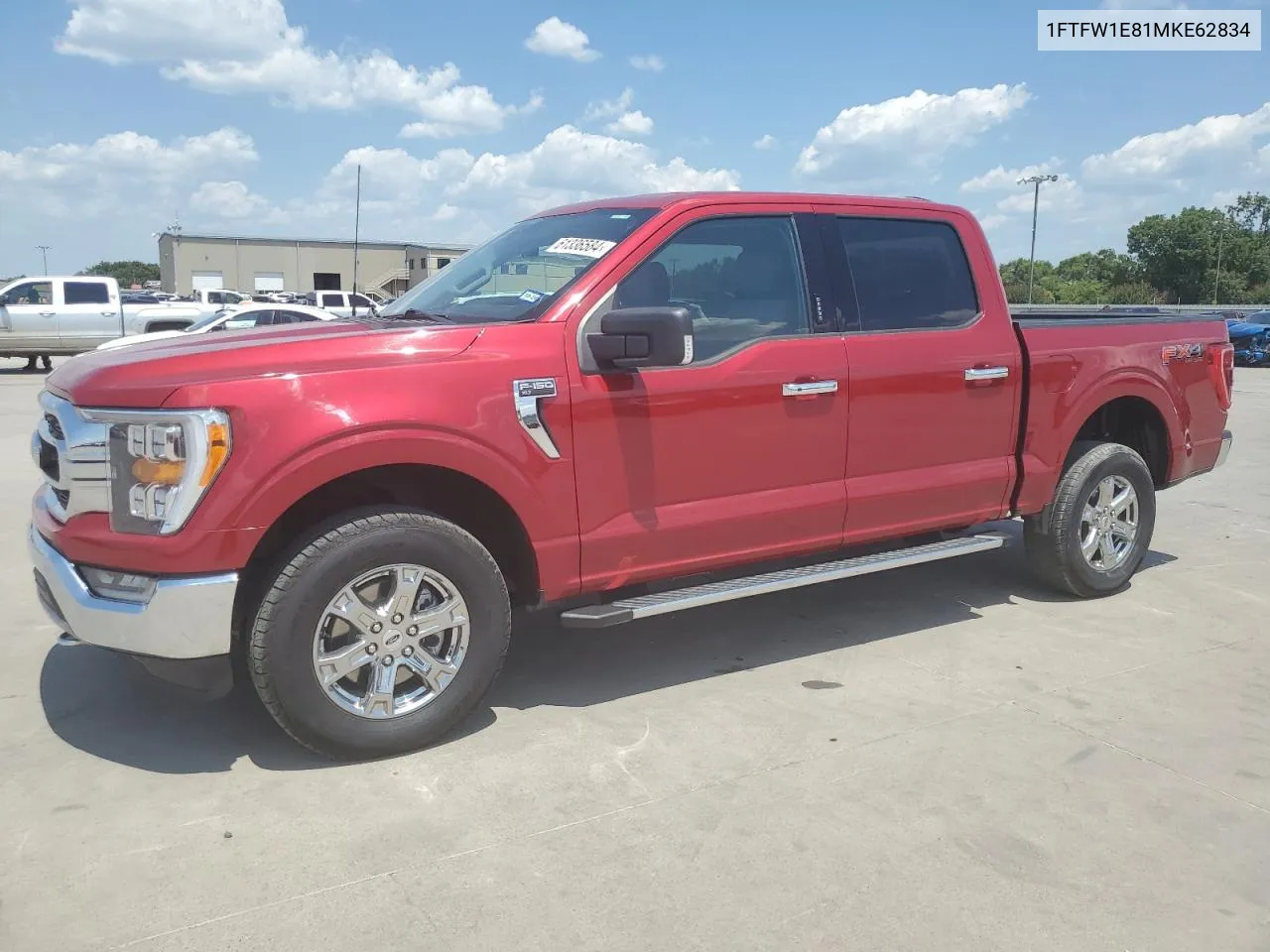 2021 Ford F150 Supercrew VIN: 1FTFW1E81MKE62834 Lot: 61336584