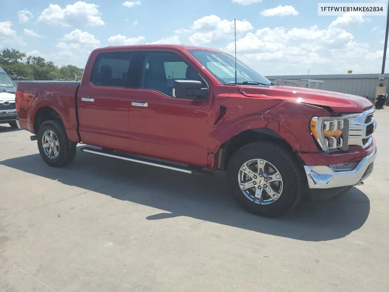 2021 Ford F150 Supercrew VIN: 1FTFW1E81MKE62834 Lot: 61336584