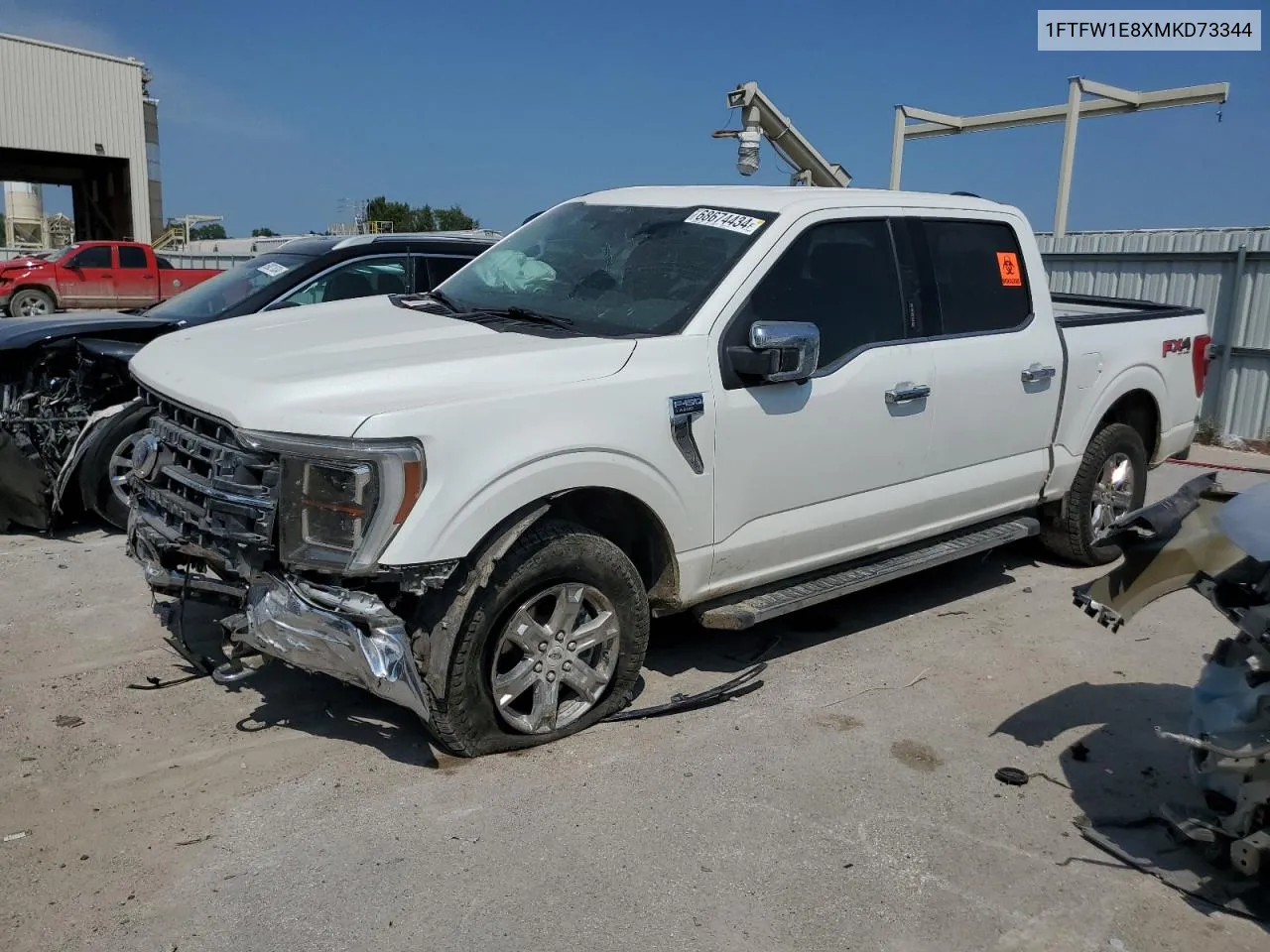 2021 Ford F150 Supercrew VIN: 1FTFW1E8XMKD73344 Lot: 68674434