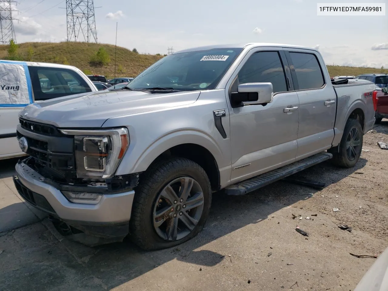 2021 Ford F150 Supercrew VIN: 1FTFW1ED7MFA59981 Lot: 69865904