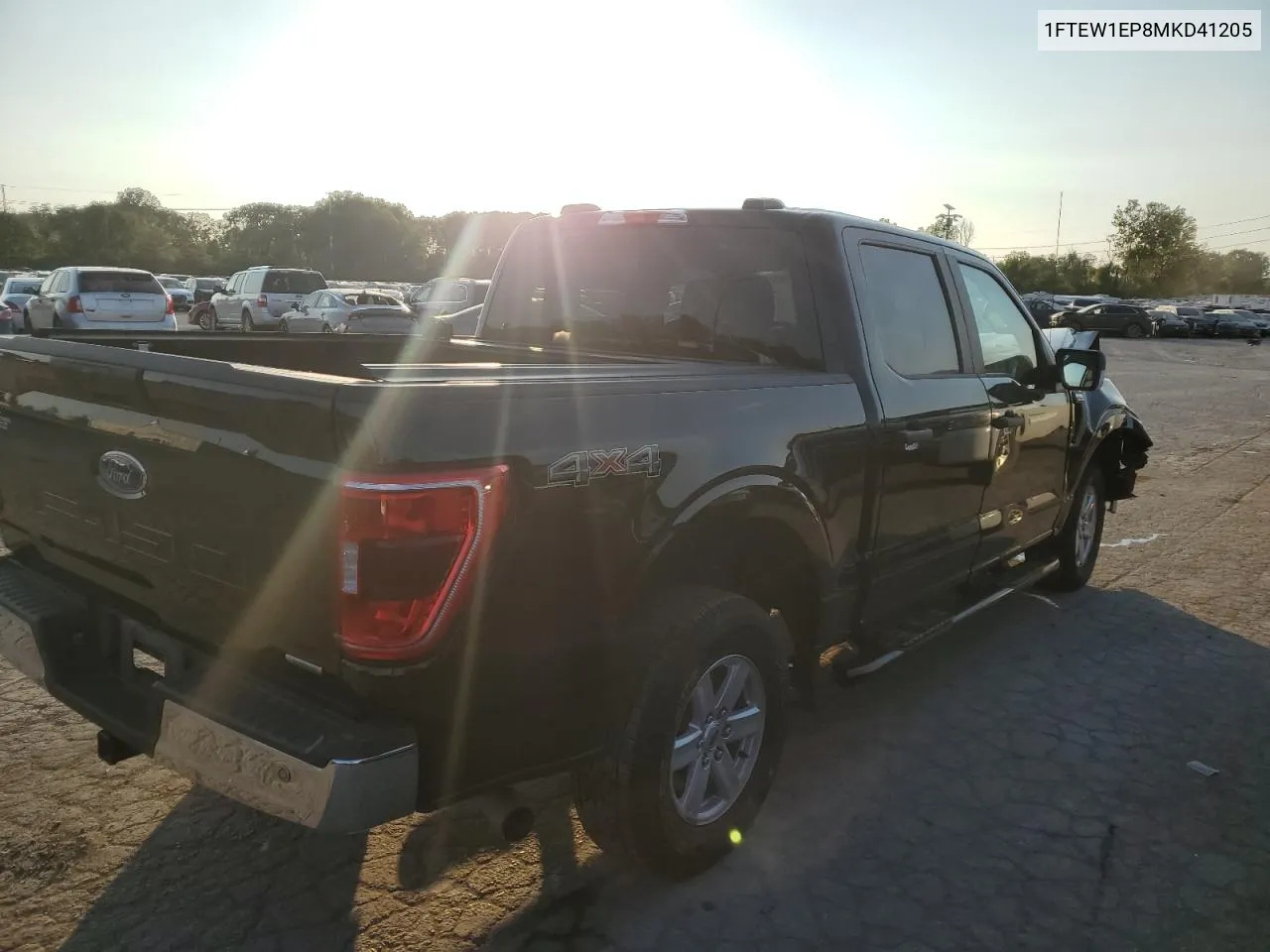 2021 Ford F150 Supercrew VIN: 1FTEW1EP8MKD41205 Lot: 71764364