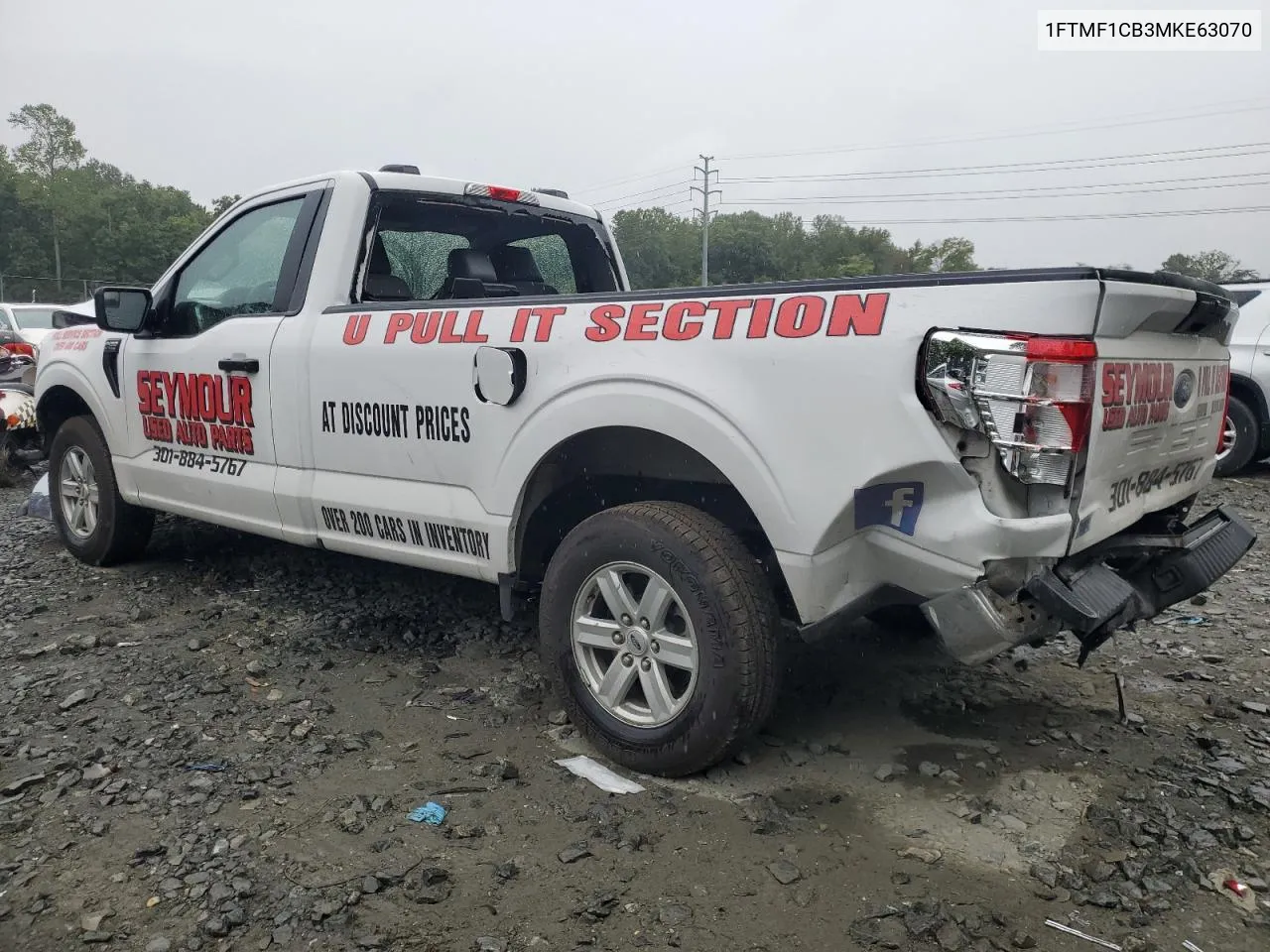 2021 Ford F150 VIN: 1FTMF1CB3MKE63070 Lot: 71941694