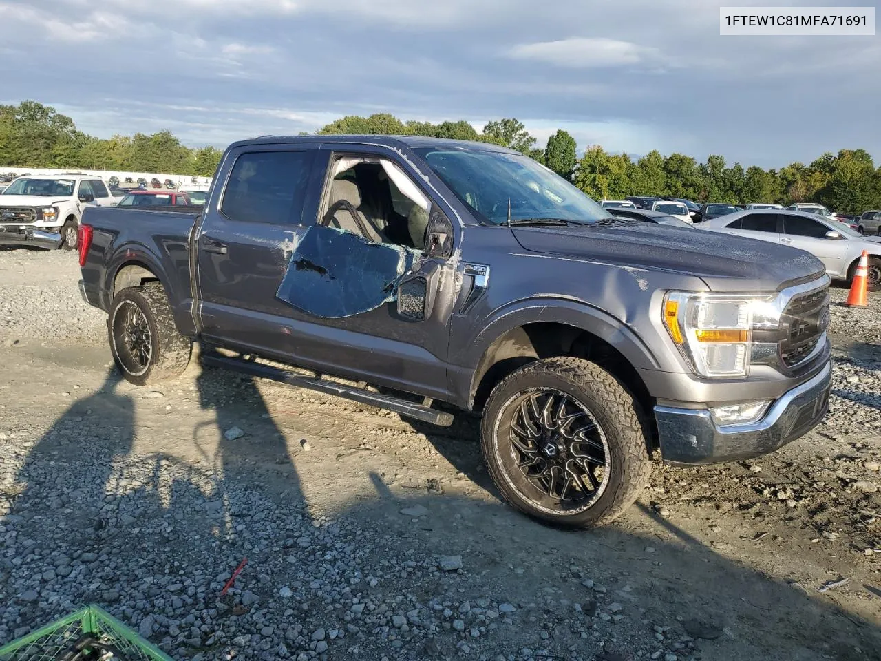 2021 Ford F150 Supercrew VIN: 1FTEW1C81MFA71691 Lot: 72251674