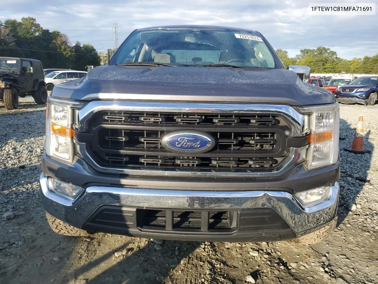 2021 Ford F150 Supercrew VIN: 1FTEW1C81MFA71691 Lot: 72251674