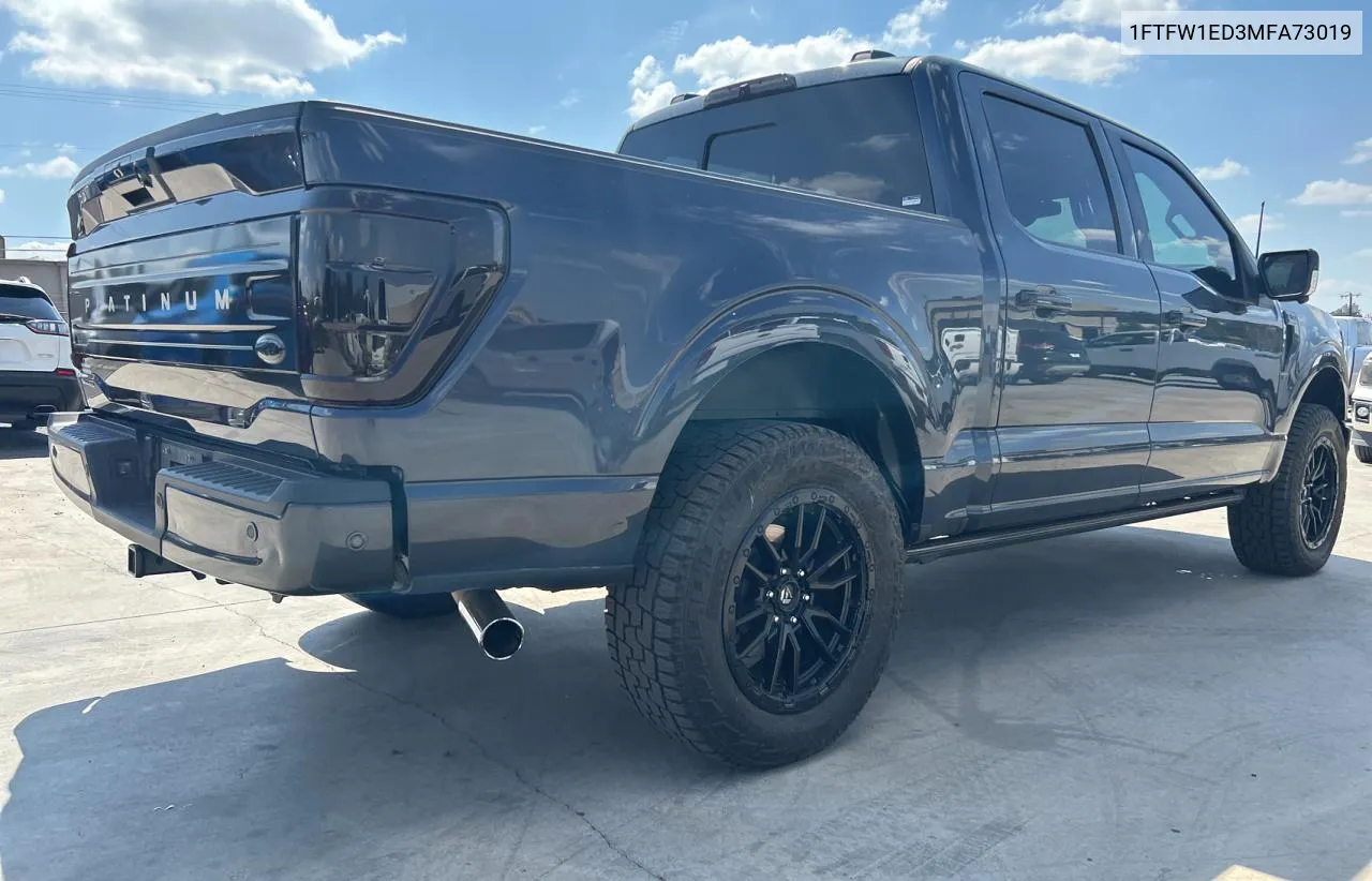 2021 Ford F150 Supercrew VIN: 1FTFW1ED3MFA73019 Lot: 72424634