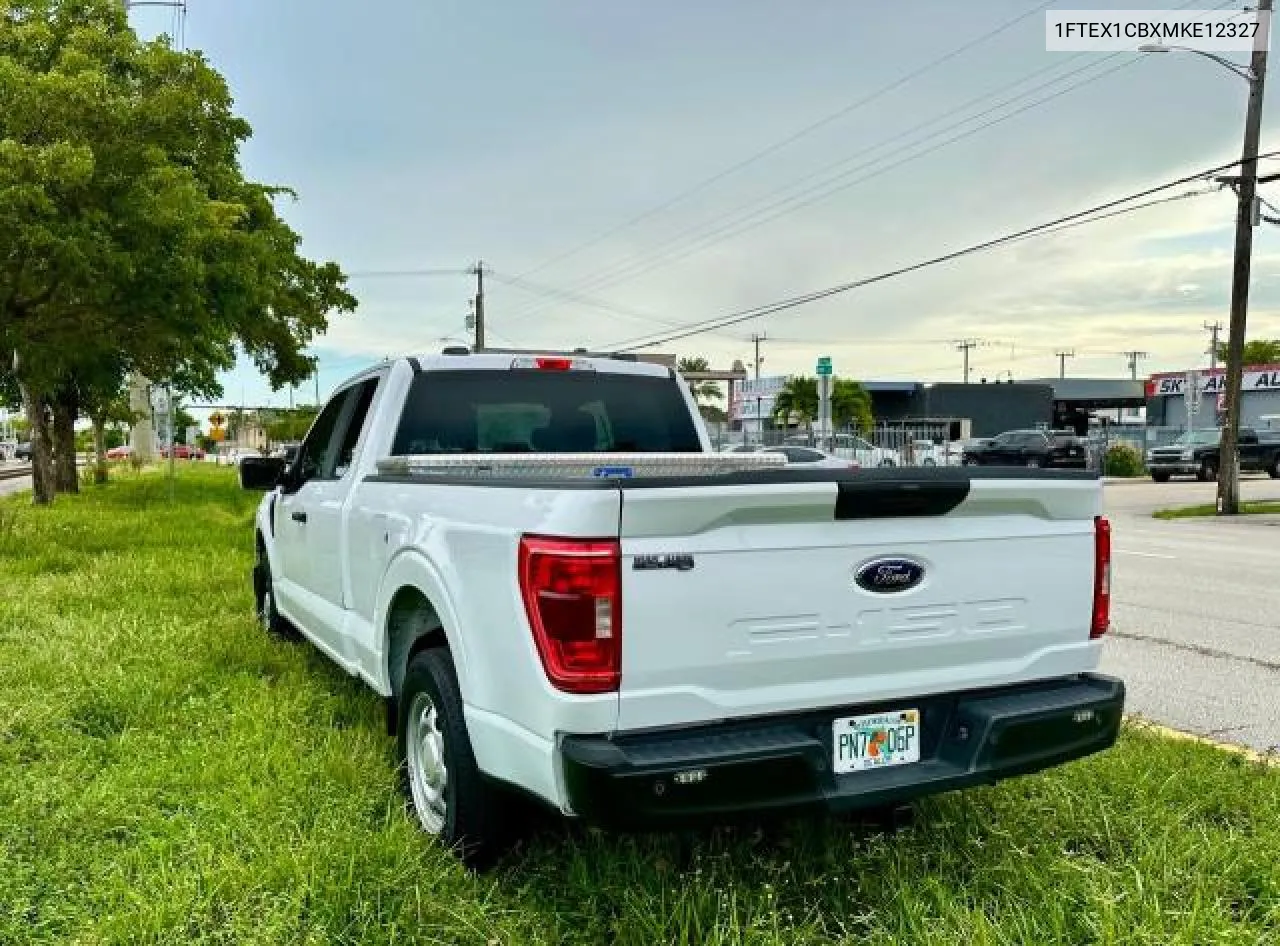 2021 Ford F150 Super Cab VIN: 1FTEX1CBXMKE12327 Lot: 73425274