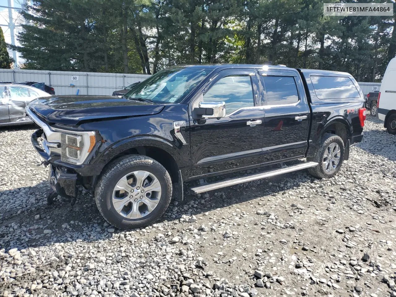 2021 Ford F150 Supercrew VIN: 1FTFW1E81MFA44864 Lot: 73490704