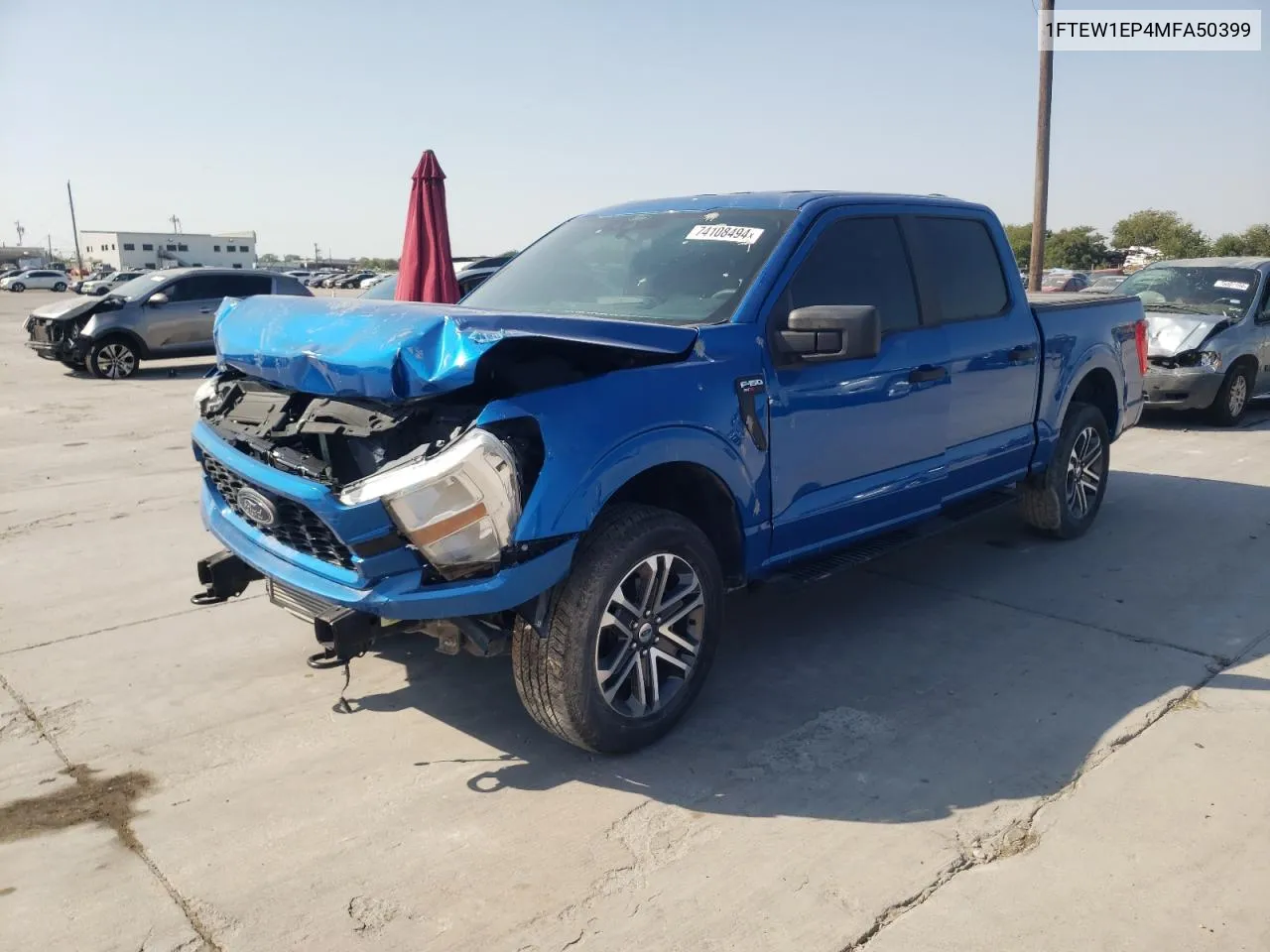 2021 Ford F150 Supercrew VIN: 1FTEW1EP4MFA50399 Lot: 74108494