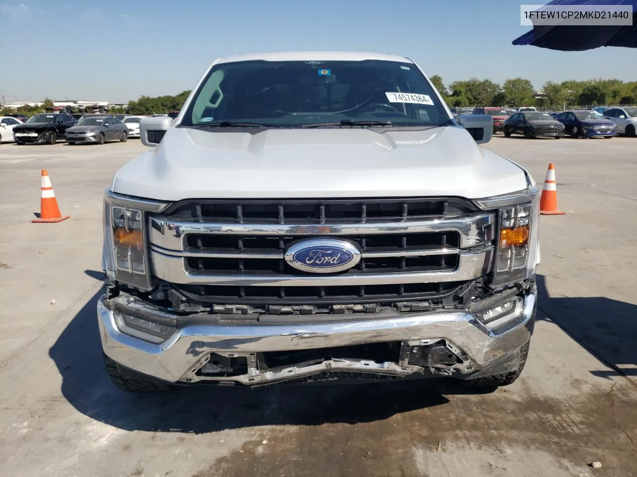 2021 Ford F150 Supercrew VIN: 1FTEW1CP2MKD21440 Lot: 74574364