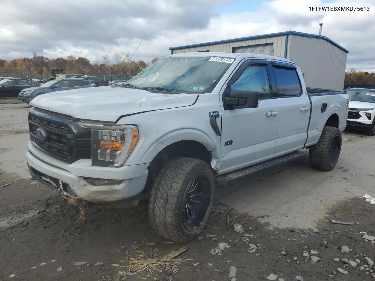 2021 Ford F150 Supercrew VIN: 1FTFW1E8XMKD75613 Lot: 77579174