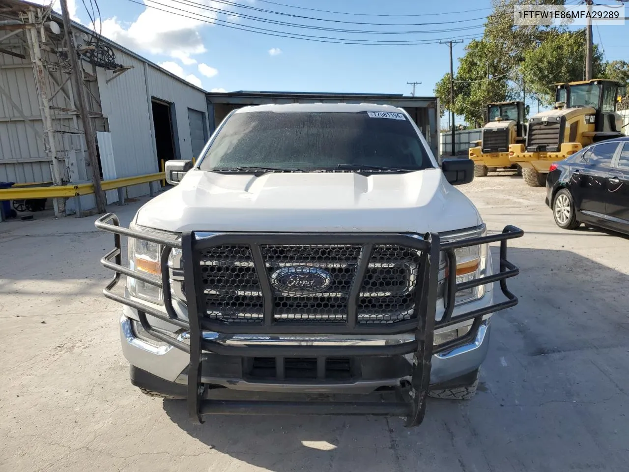 2021 Ford F150 Supercrew VIN: 1FTFW1E86MFA29289 Lot: 77581194