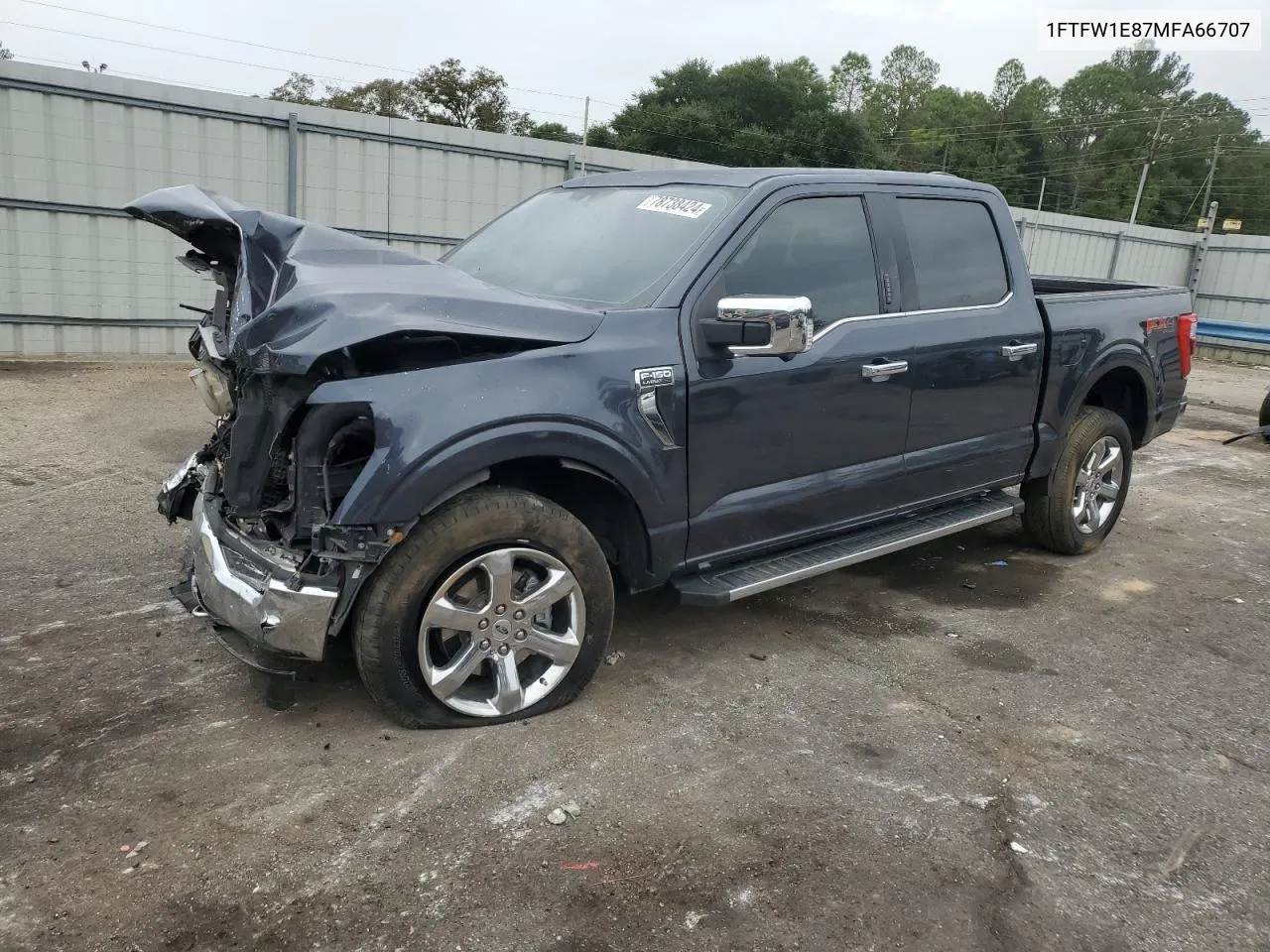 2021 Ford F150 Supercrew VIN: 1FTFW1E87MFA66707 Lot: 78738424