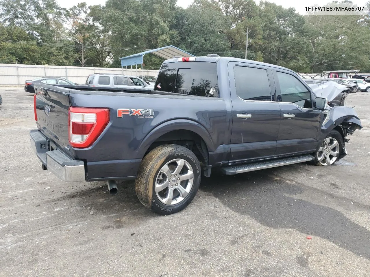 2021 Ford F150 Supercrew VIN: 1FTFW1E87MFA66707 Lot: 78738424