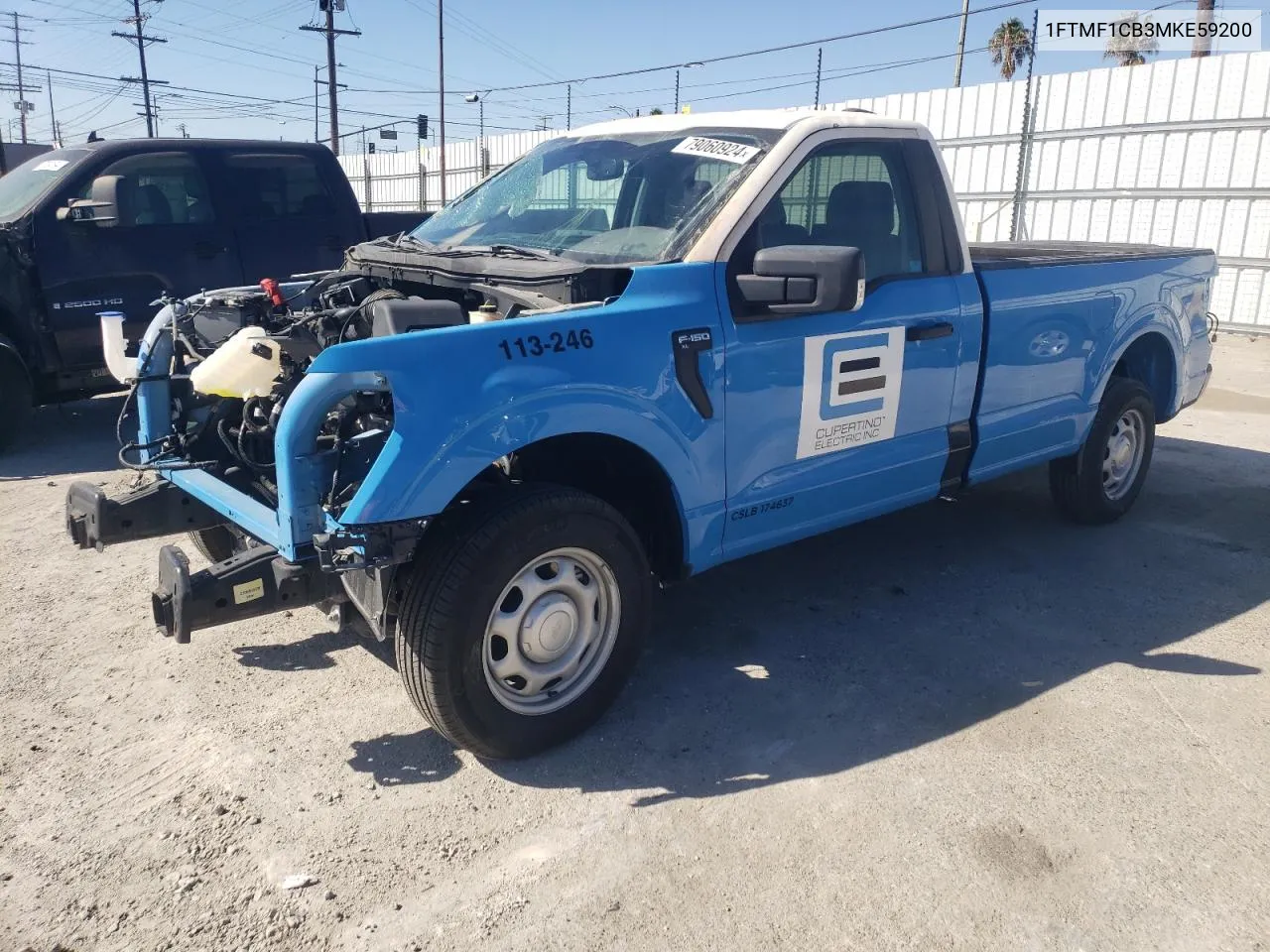 2021 Ford F150 VIN: 1FTMF1CB3MKE59200 Lot: 79060924