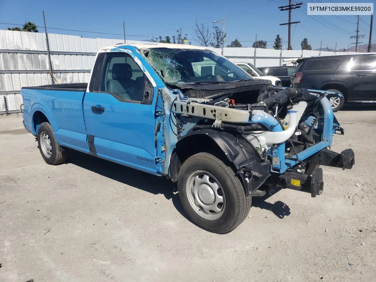 2021 Ford F150 VIN: 1FTMF1CB3MKE59200 Lot: 79060924