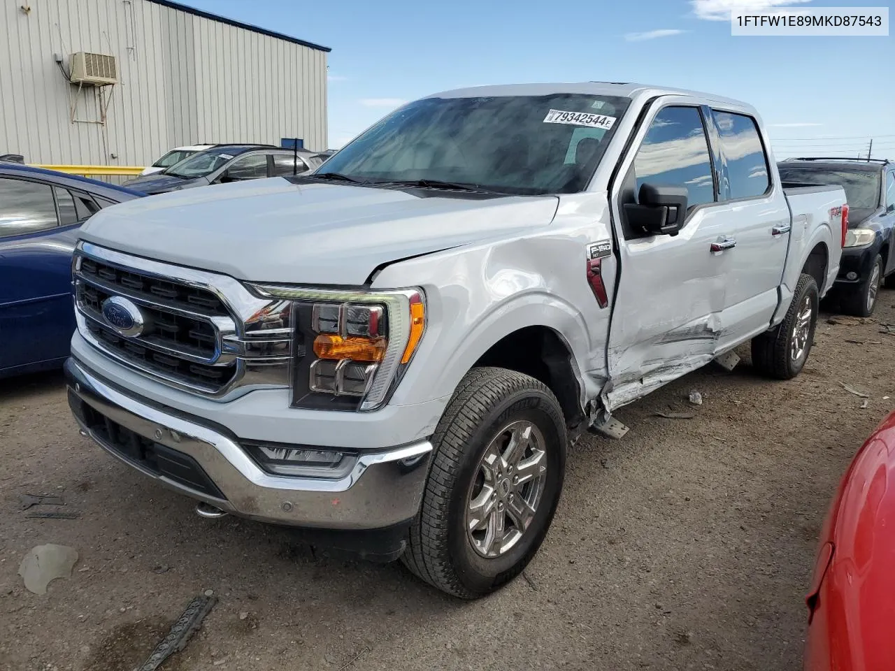 2021 Ford F150 Supercrew VIN: 1FTFW1E89MKD87543 Lot: 79342544