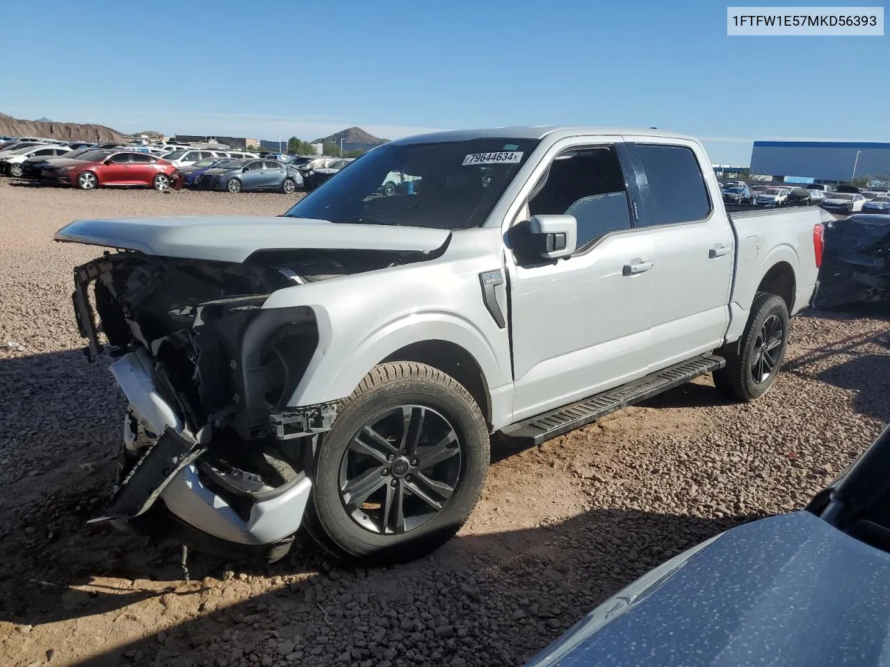 2021 Ford F150 Supercrew VIN: 1FTFW1E57MKD56393 Lot: 79644634