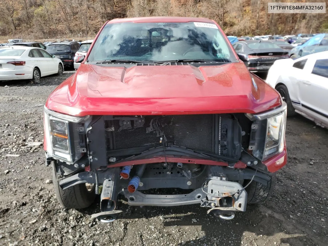 2021 Ford F150 Supercrew VIN: 1FTFW1E84MFA32160 Lot: 80128084