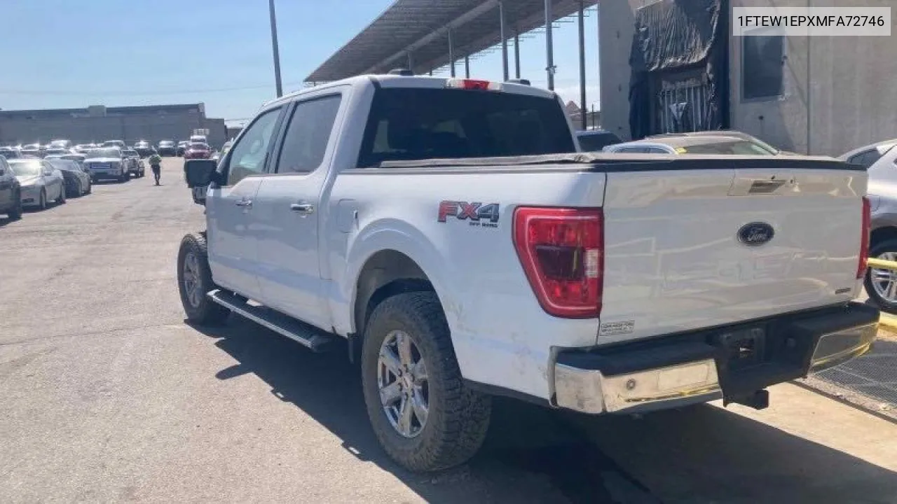 2021 Ford F150 Supercrew VIN: 1FTEW1EPXMFA72746 Lot: 81860314