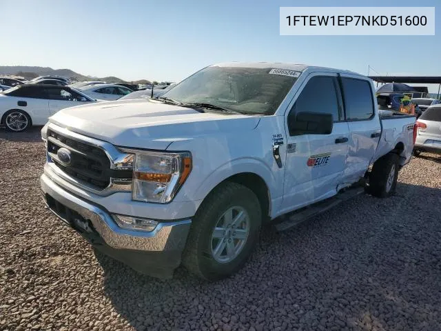 2022 Ford F150 Supercrew VIN: 1FTEW1EP7NKD51600 Lot: 58343804