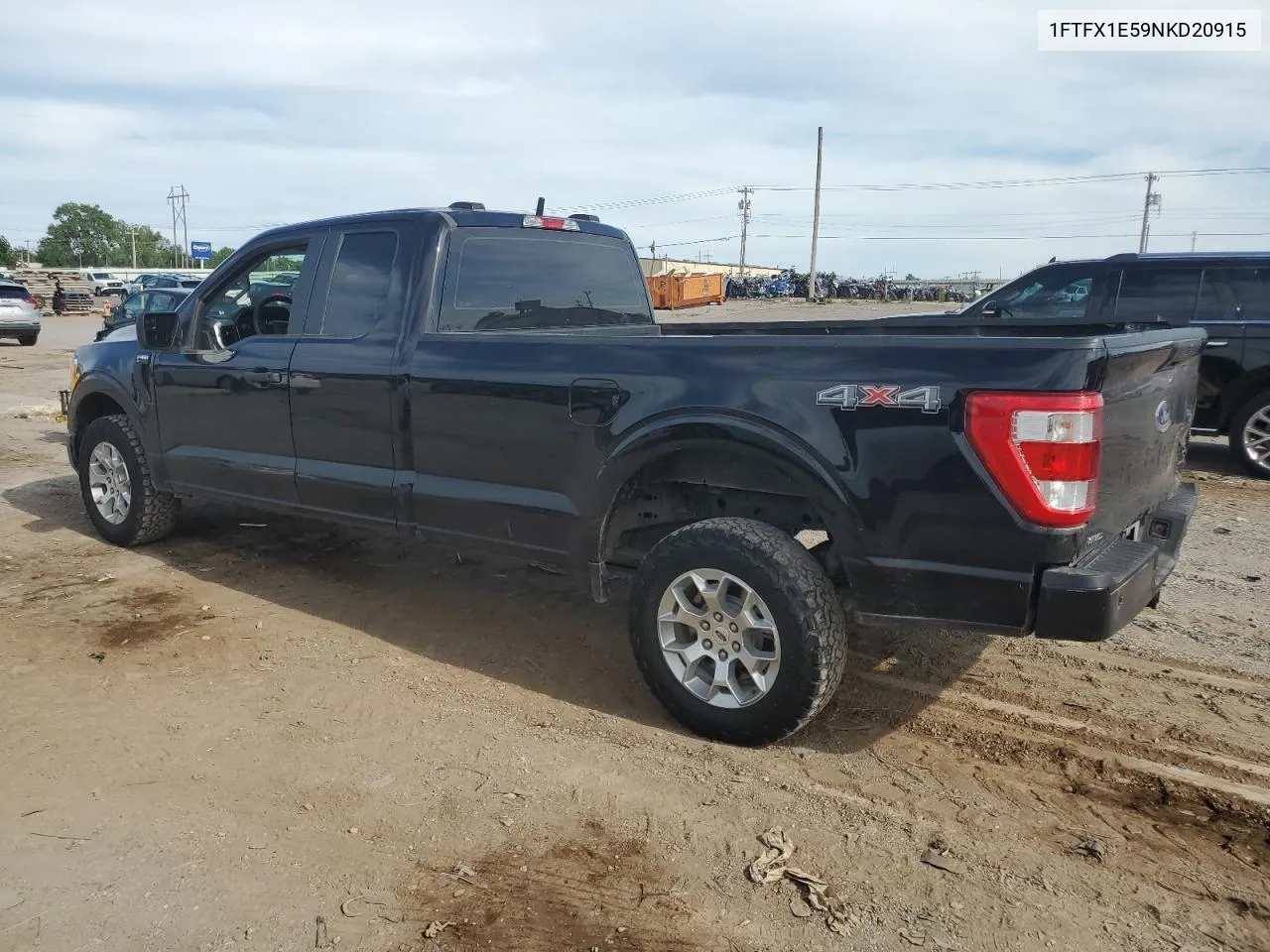 2022 Ford F150 Super Cab VIN: 1FTFX1E59NKD20915 Lot: 58600114