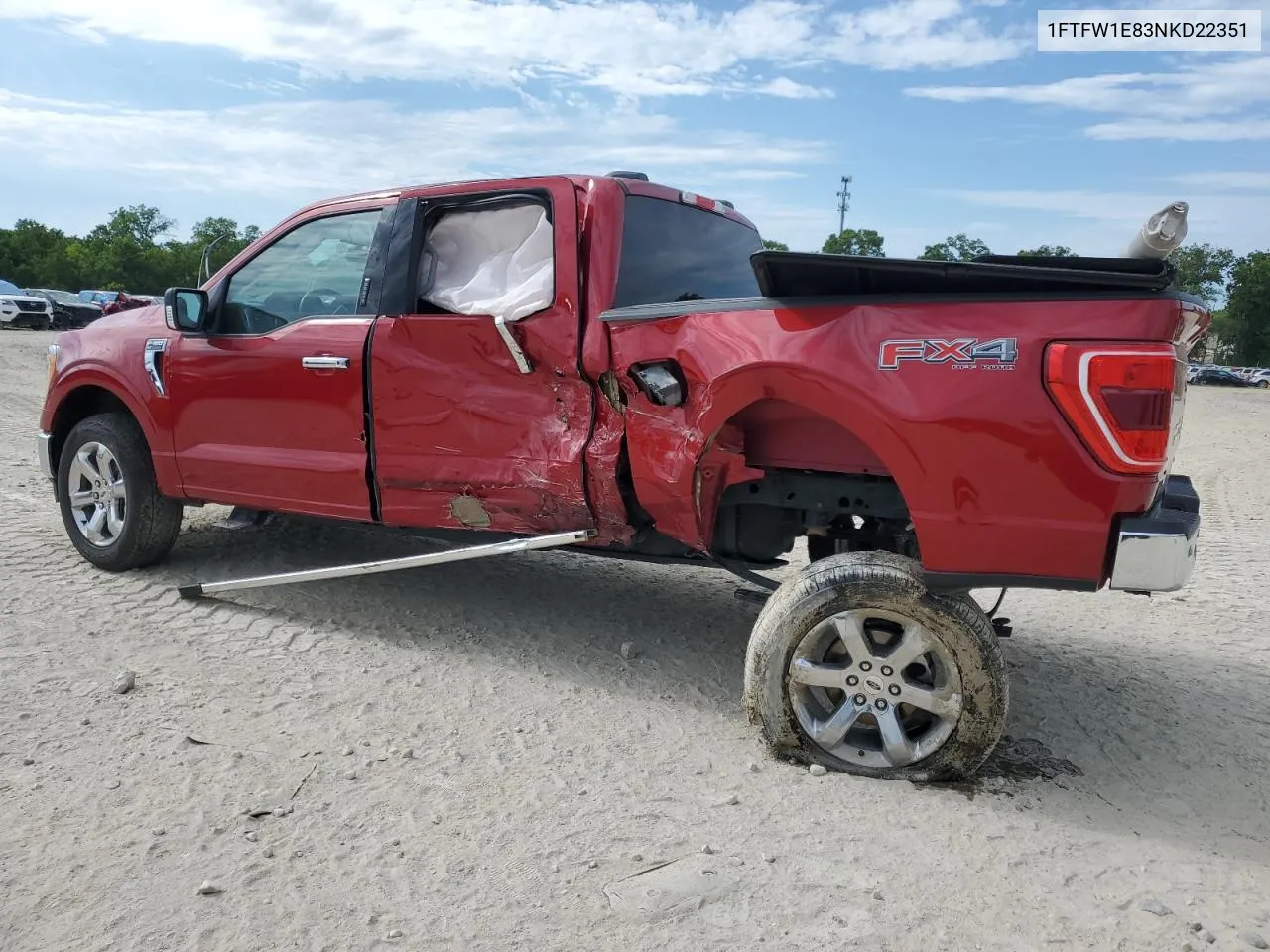 2022 Ford F150 Supercrew VIN: 1FTFW1E83NKD22351 Lot: 61063764