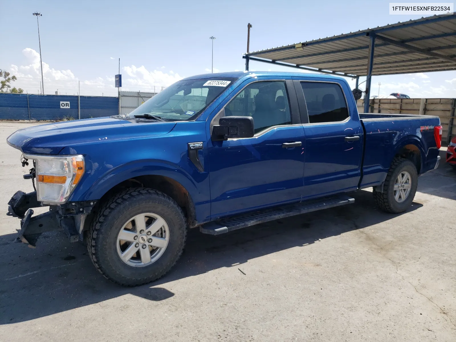 2022 Ford F150 Supercrew VIN: 1FTFW1E5XNFB22534 Lot: 62275344