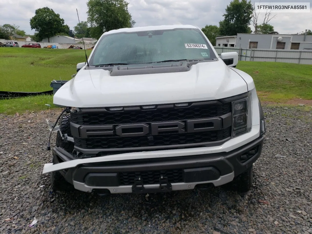 2022 Ford F150 Raptor VIN: 1FTFW1RG3NFA85581 Lot: 63168374