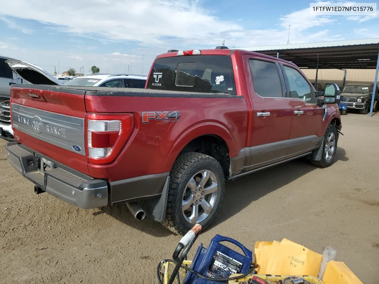 1FTFW1ED7NFC15776 2022 Ford F150 Supercrew