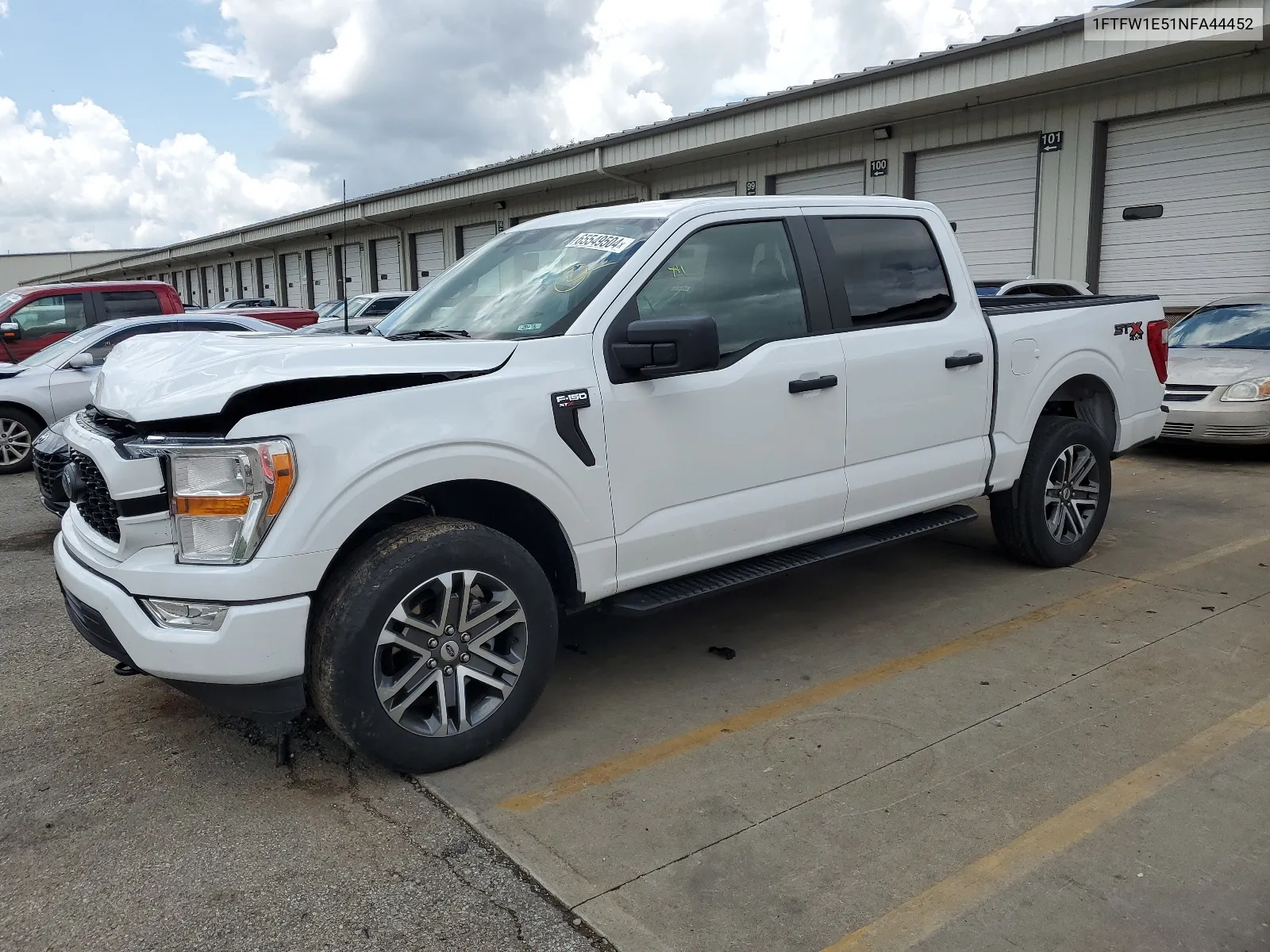 2022 Ford F150 Supercrew VIN: 1FTFW1E51NFA44452 Lot: 65549504