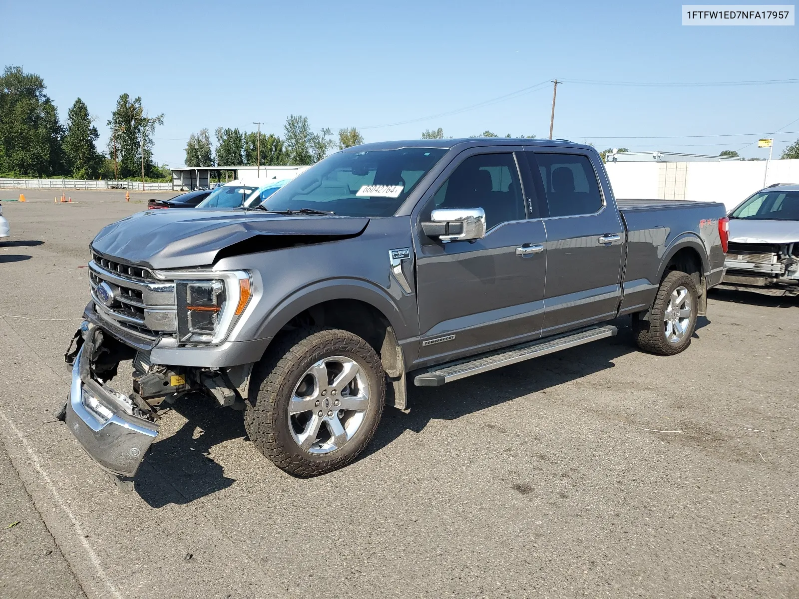 2022 Ford F150 Supercrew VIN: 1FTFW1ED7NFA17957 Lot: 66042764