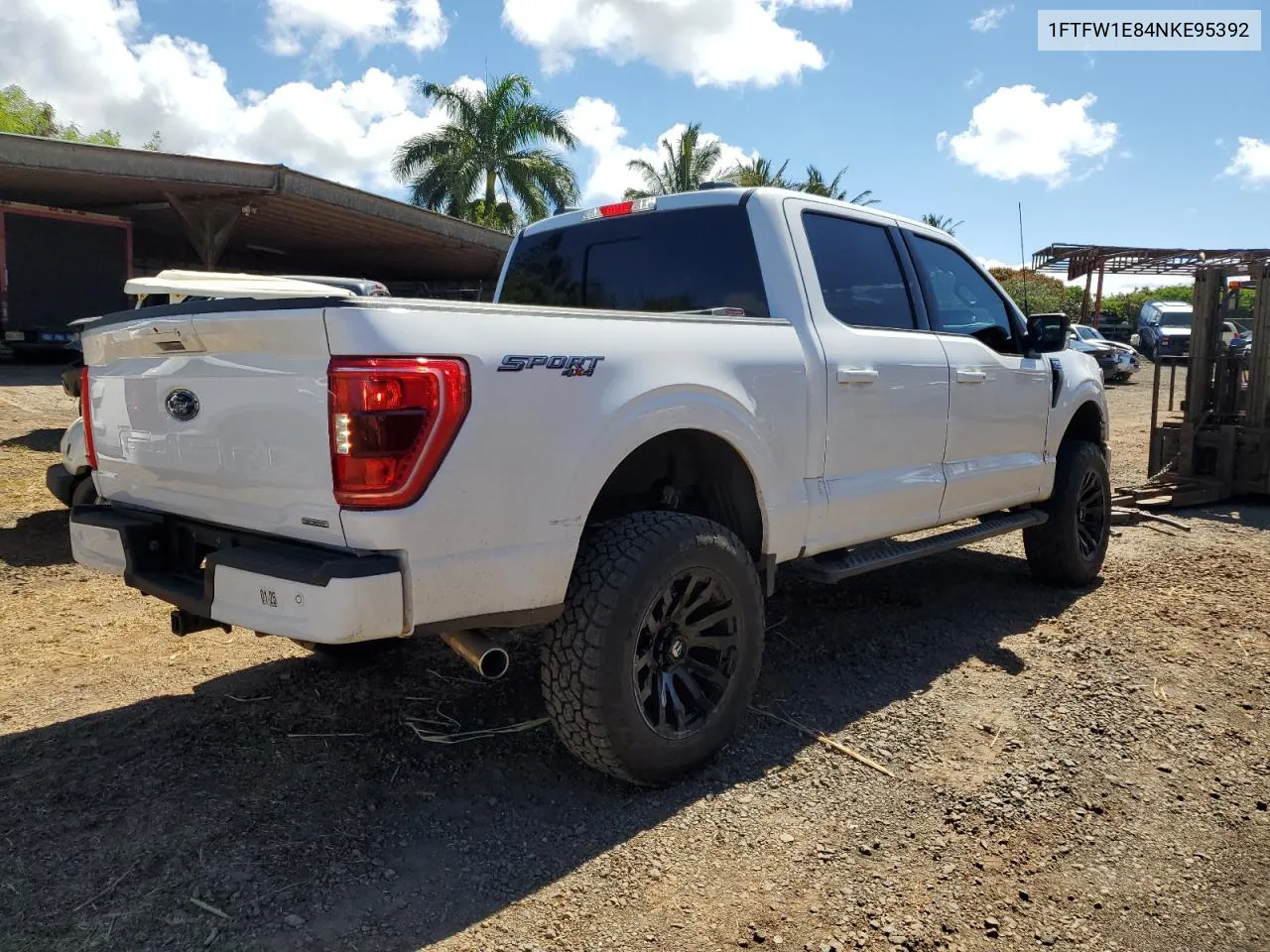 2022 Ford F150 Supercrew VIN: 1FTFW1E84NKE95392 Lot: 66402354