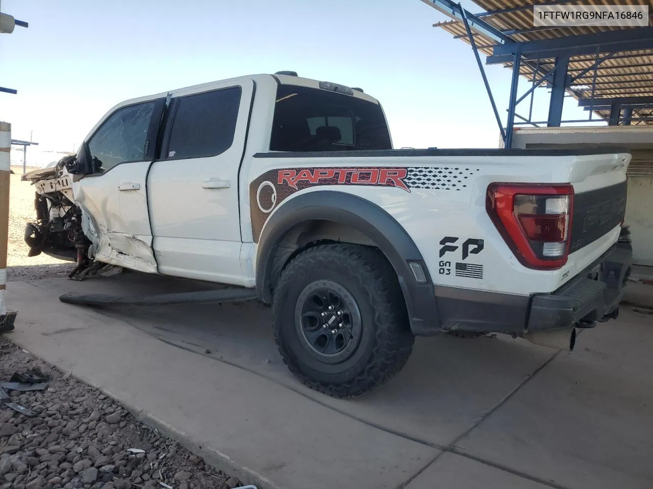 1FTFW1RG9NFA16846 2022 Ford F150 Raptor