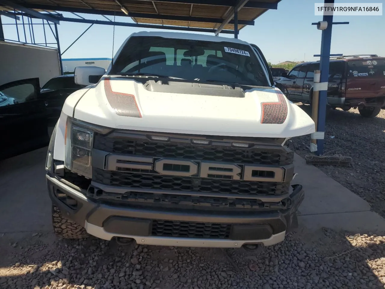 2022 Ford F150 Raptor VIN: 1FTFW1RG9NFA16846 Lot: 70704074