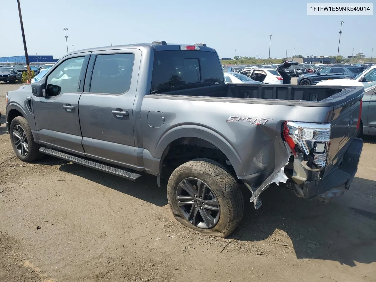 2022 Ford F150 Supercrew VIN: 1FTFW1E59NKE49014 Lot: 71090704