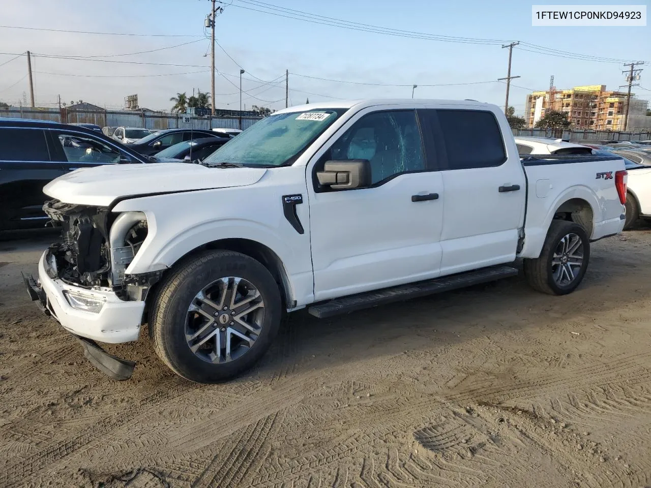 2022 Ford F150 Supercrew VIN: 1FTEW1CP0NKD94923 Lot: 71287734