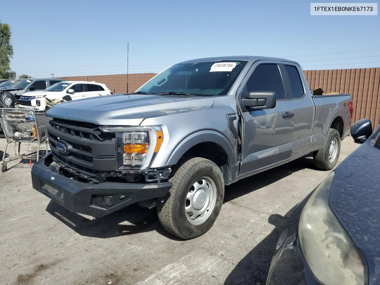 2022 Ford F150 Super Cab VIN: 1FTEX1EB0NKE67173 Lot: 71618734