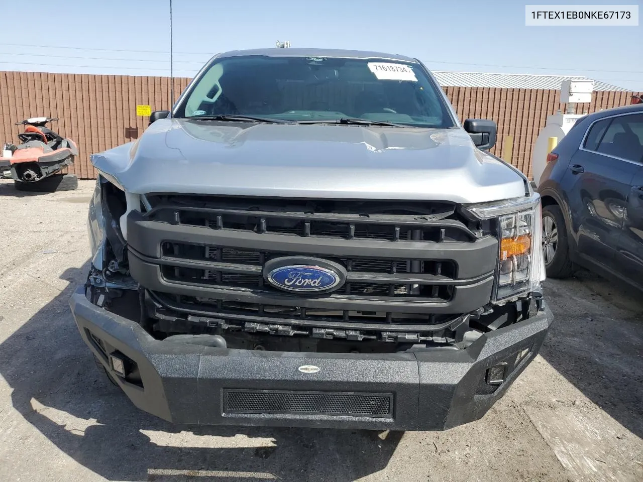 2022 Ford F150 Super Cab VIN: 1FTEX1EB0NKE67173 Lot: 71618734