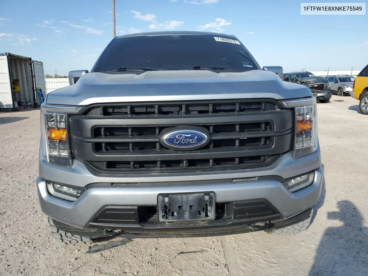 2022 Ford F150 Supercrew VIN: 1FTFW1E8XNKE75549 Lot: 71832314