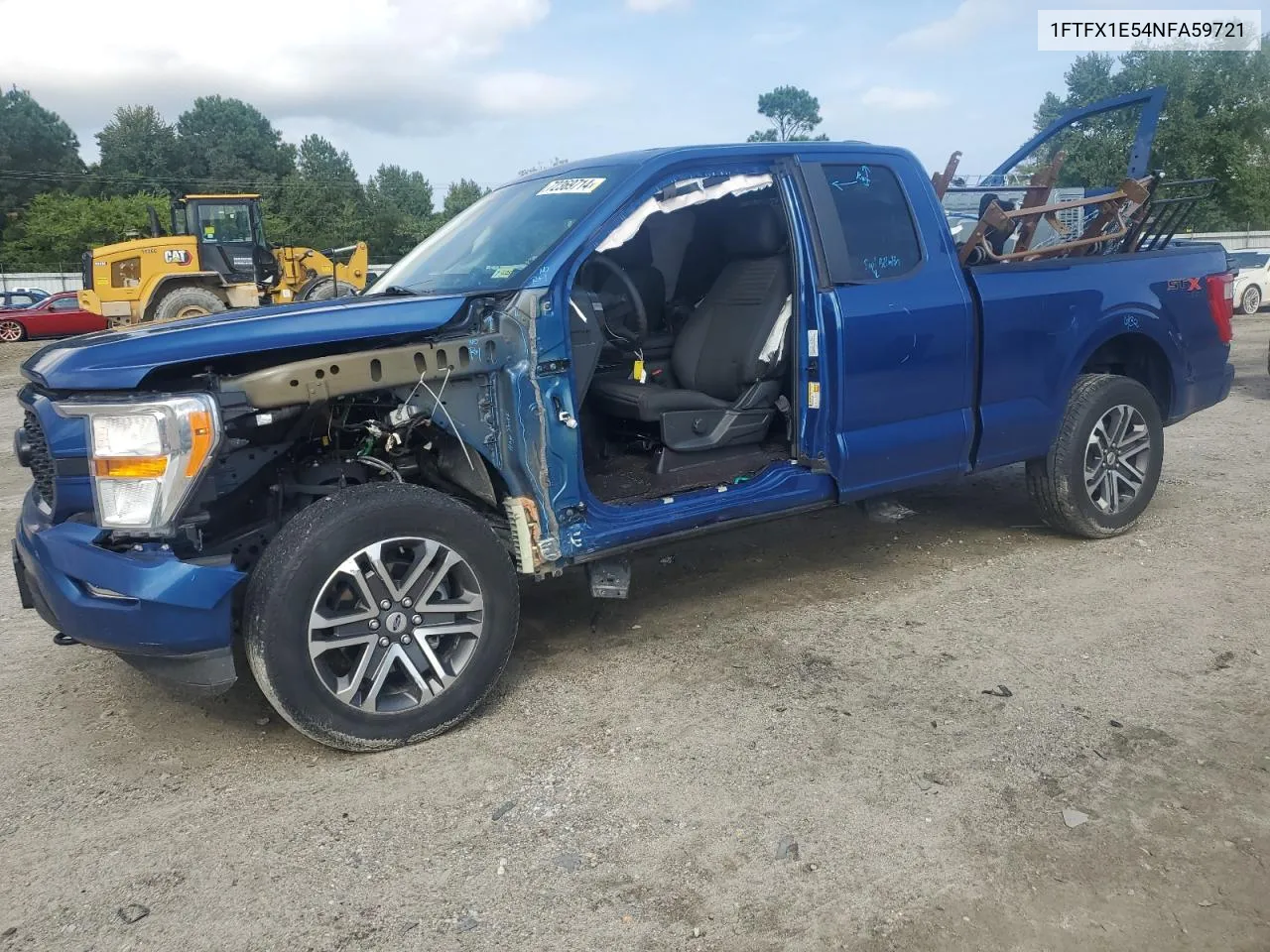 2022 Ford F150 Super Cab VIN: 1FTFX1E54NFA59721 Lot: 72369714