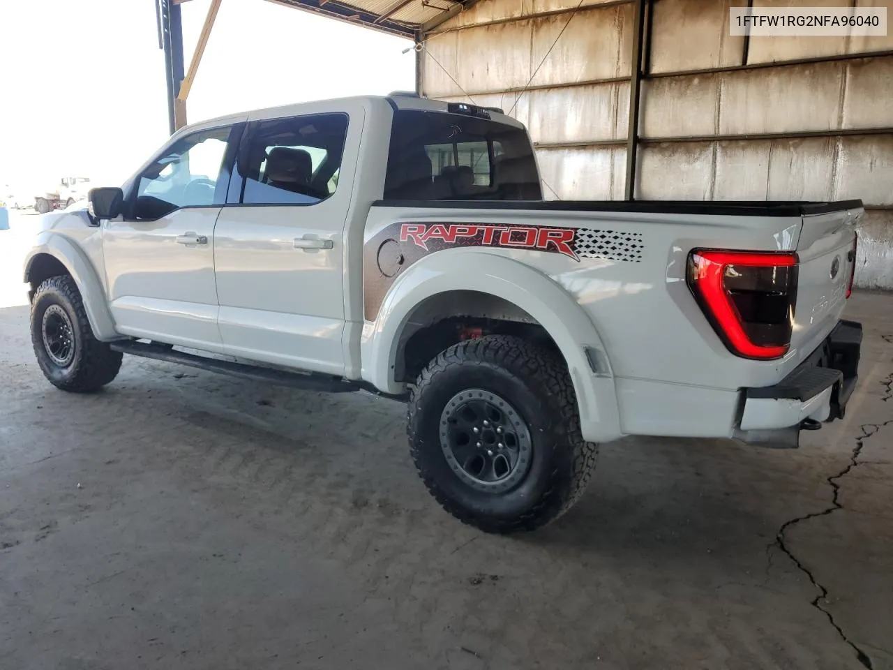 1FTFW1RG2NFA96040 2022 Ford F150 Raptor