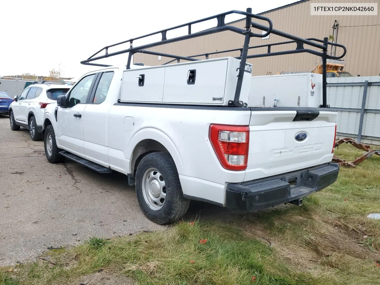 2022 Ford F150 Super Cab VIN: 1FTEX1CP2NKD42660 Lot: 72976314