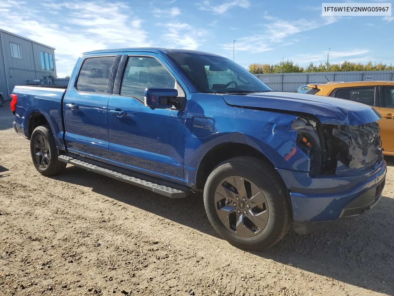 2022 Ford F150 Lightning Pro VIN: 1FT6W1EV2NWG05967 Lot: 73045124