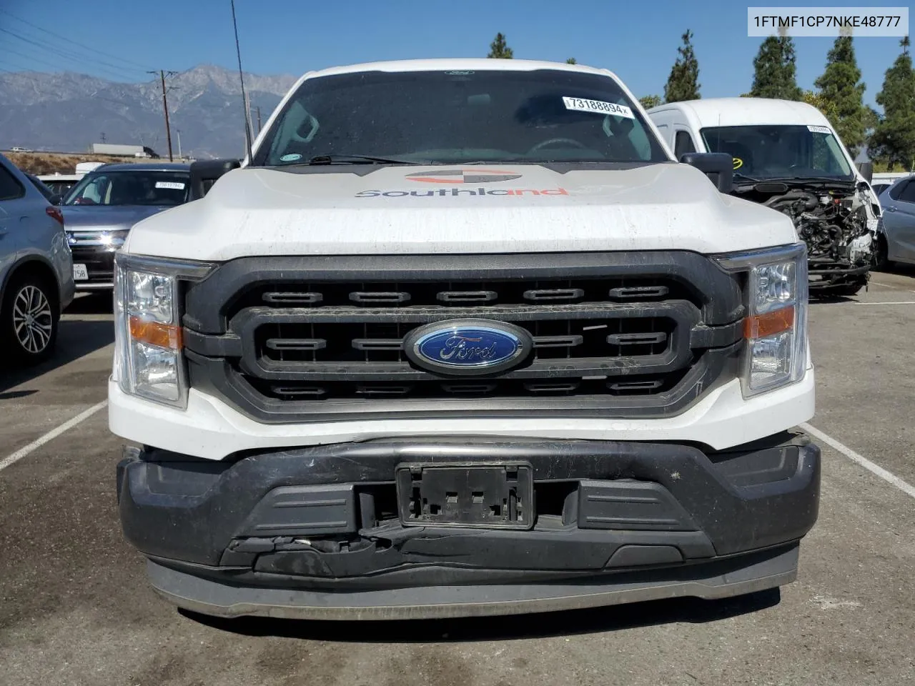 2022 Ford F150 VIN: 1FTMF1CP7NKE48777 Lot: 73188894