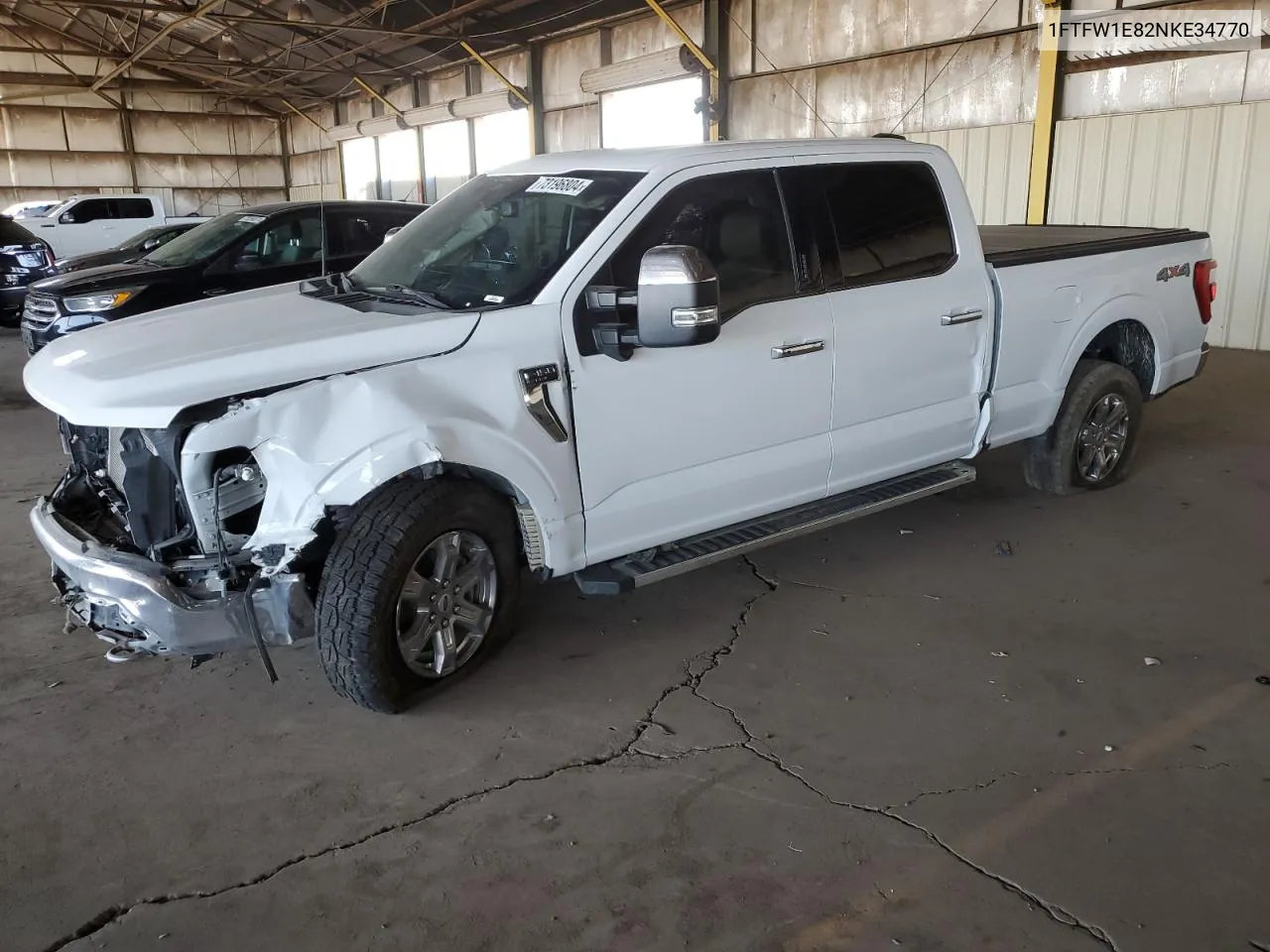 2022 Ford F150 Supercrew VIN: 1FTFW1E82NKE34770 Lot: 73196804